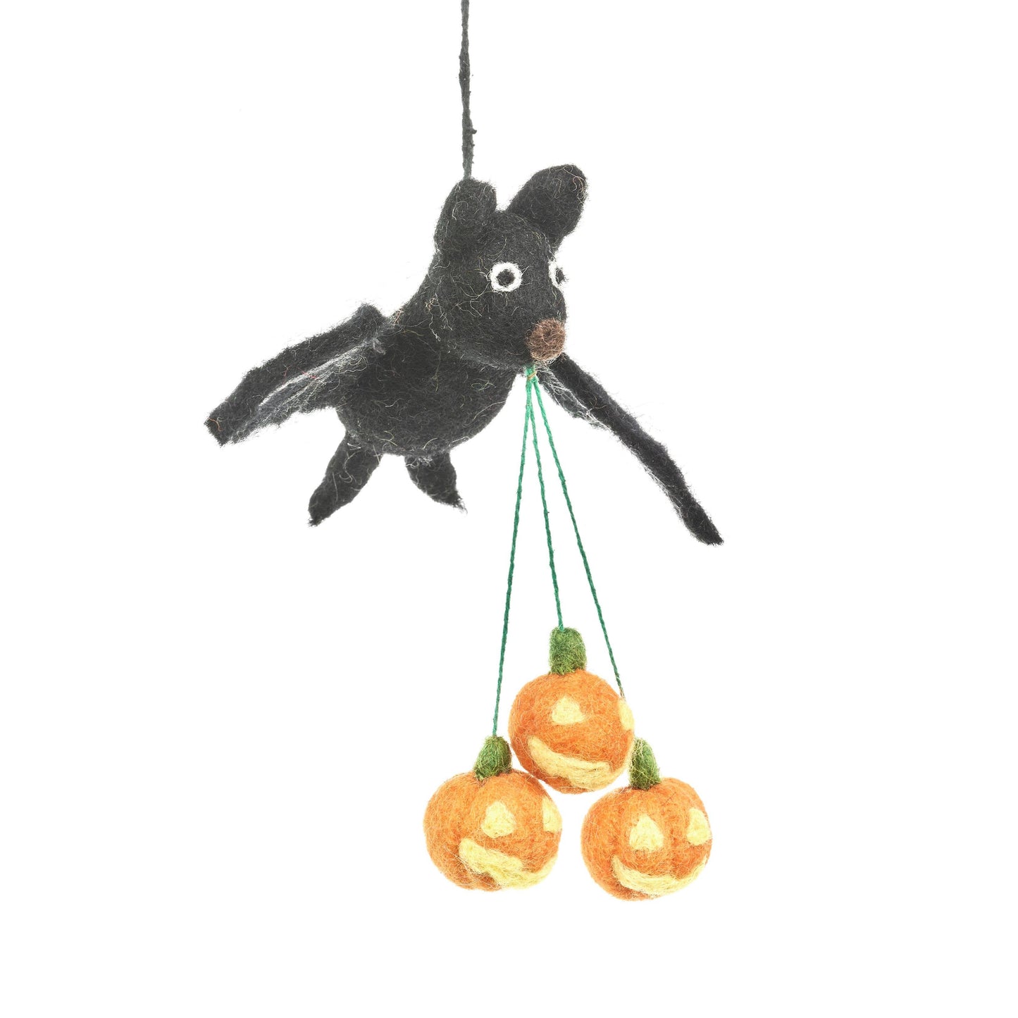 Handmade Felt Shadow the Bat Hanging Halloween Decoration
