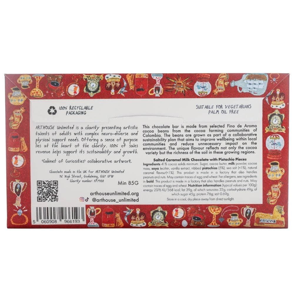 Recyclable packaging of ARTHOUSE Unlimited chocolate bar