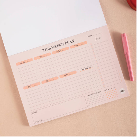 Weekly habit tracker and to-do list layout