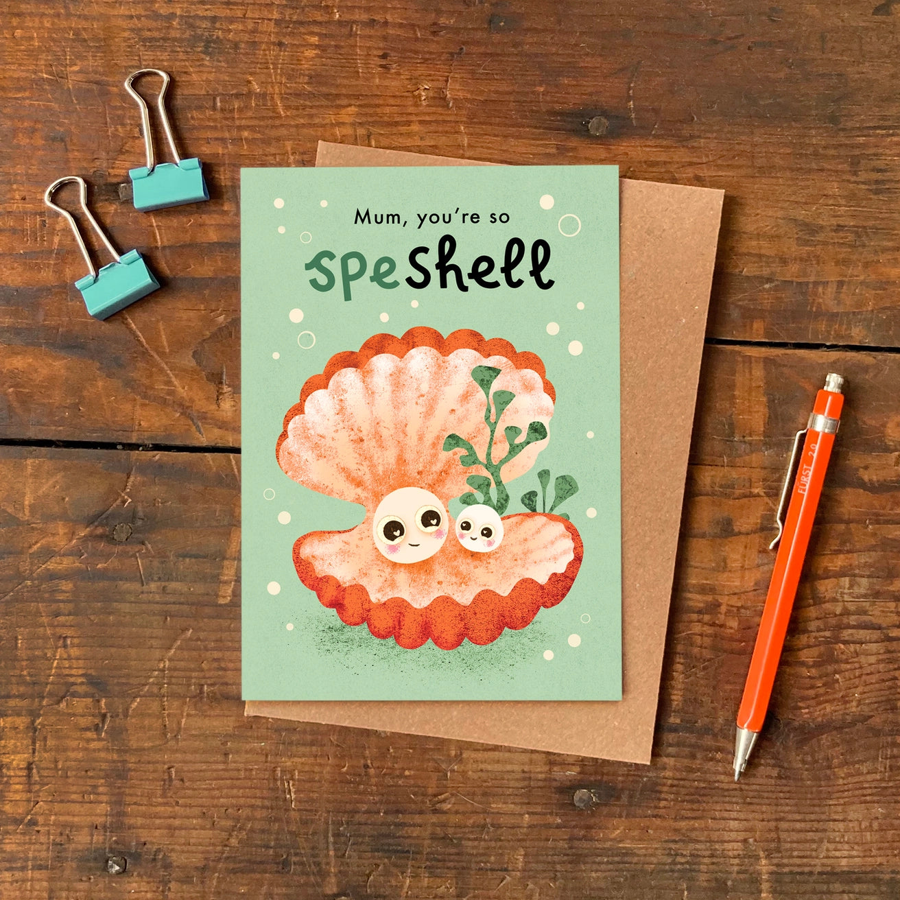Spe-Shell Mother's Day Card | Funny Shell Mum Greeting Card