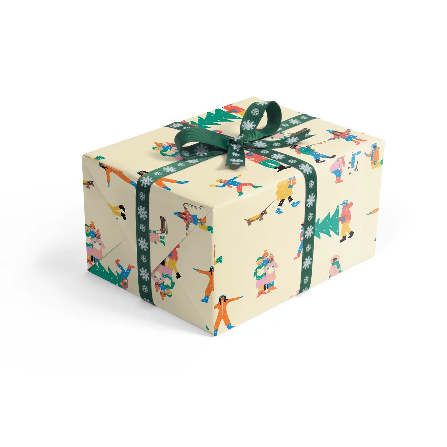 Sustainably certified Emma Cooter Draws 1973 wrapping paper printed on recycled paper with plastic-free packaging