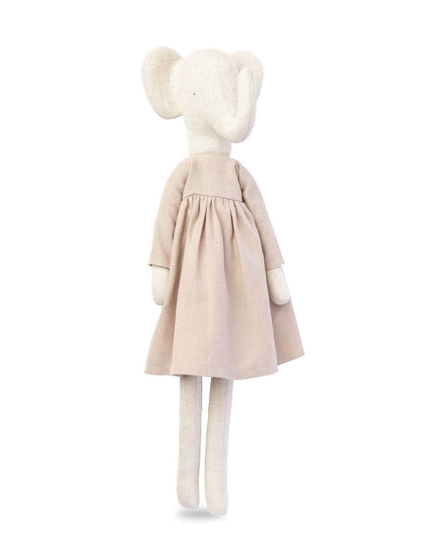 Elsie the Elephant is an adorable soft toy. Ideal for imaginative play at home or as a delightful companion on exciting outings, Elsie is perfectly sized for bedtime snuggles and fits neatly into any bag for travel fun.
Each Adventure Pickle, including Elsie, comes with its own adventure backpack, perfect for gathering treasures and creating wonderful childhood memories.
Dressed in simple, natural, earthy-toned dress.