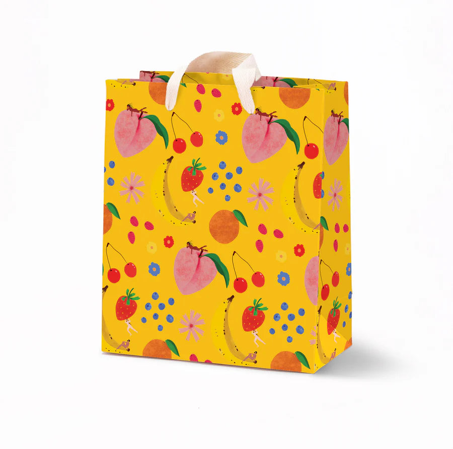 Fruitastic gift bag with attached gift tag
