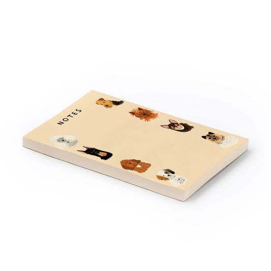Close-up of 100% recycled paper sheets on Doggy Notepad