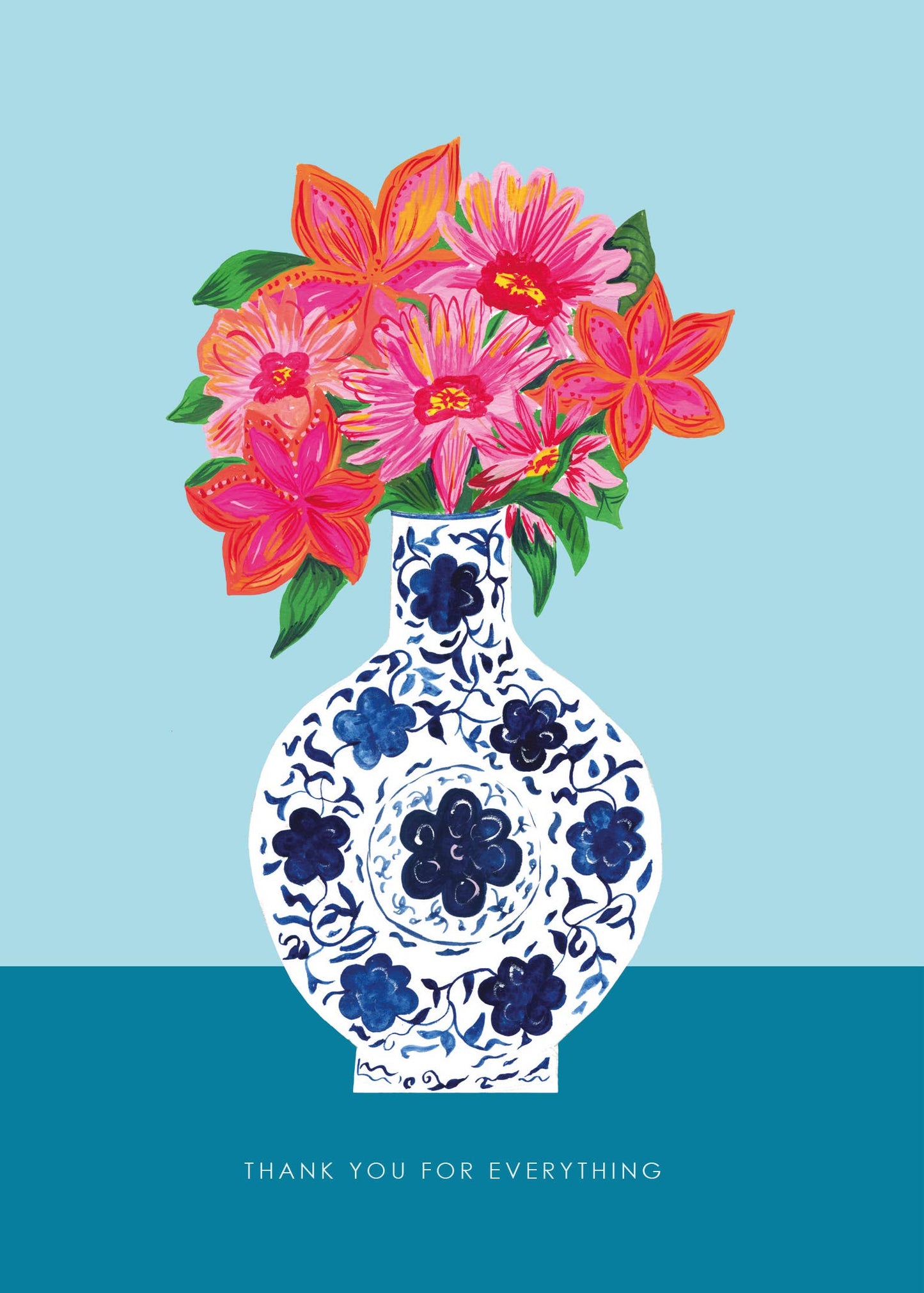 Blank inside of a sustainably sourced 'Thank You' greetings card