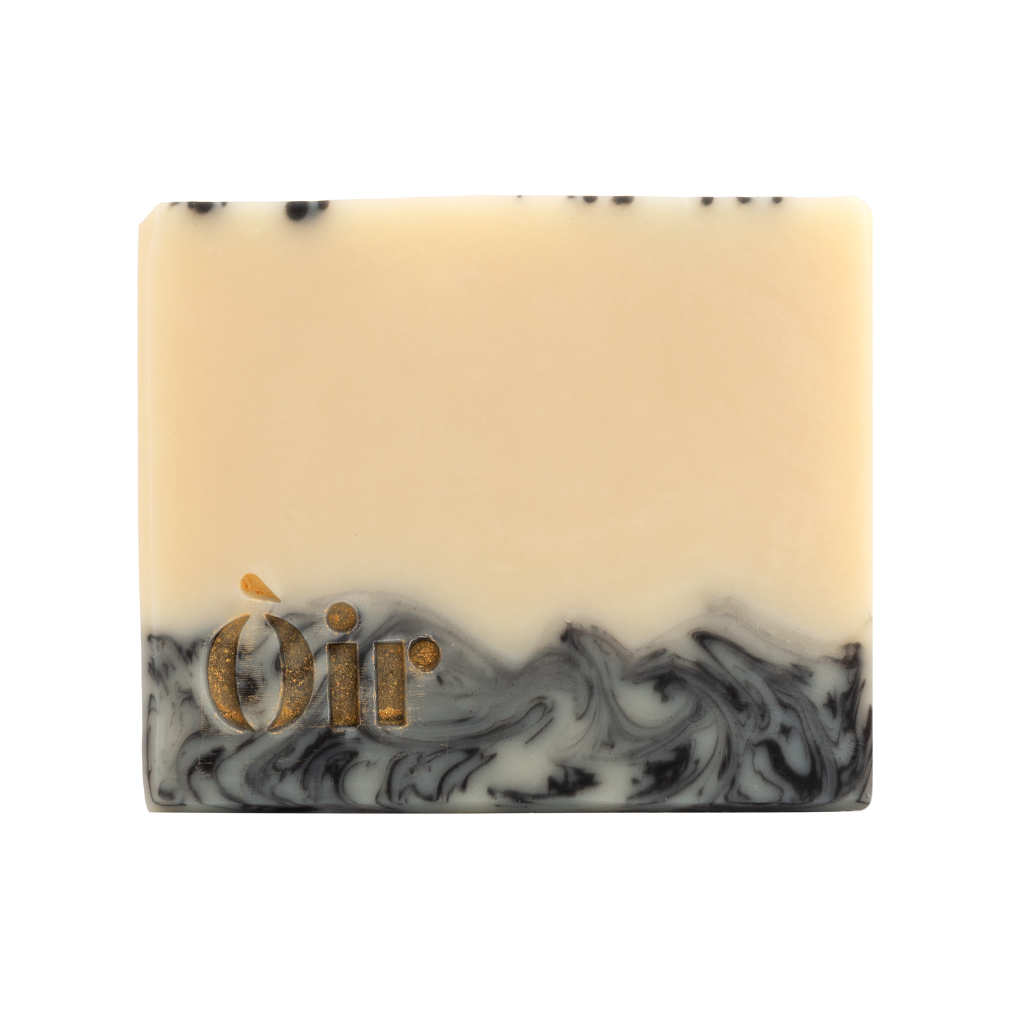 Oir Rosemary, Ho Leaf & Geranium soap bar, showing textured surface