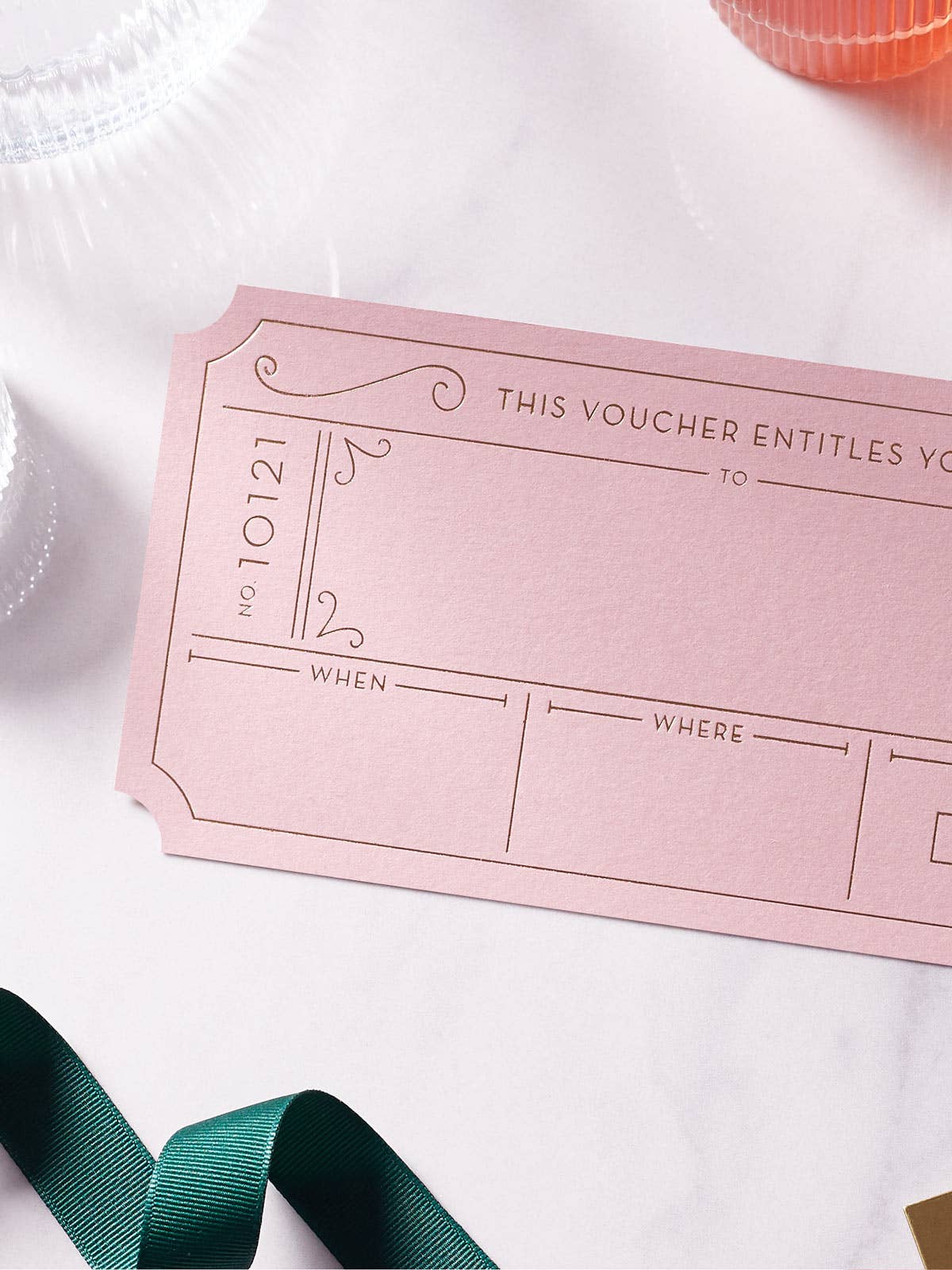 Hot Foil Golden Vouchers - Set of 3 for Experience Gifting