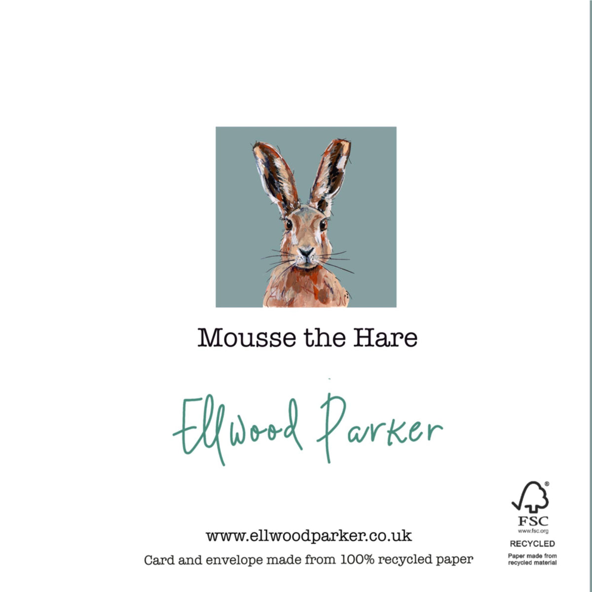 Eco-friendly hare card with recycled Kraft envelope