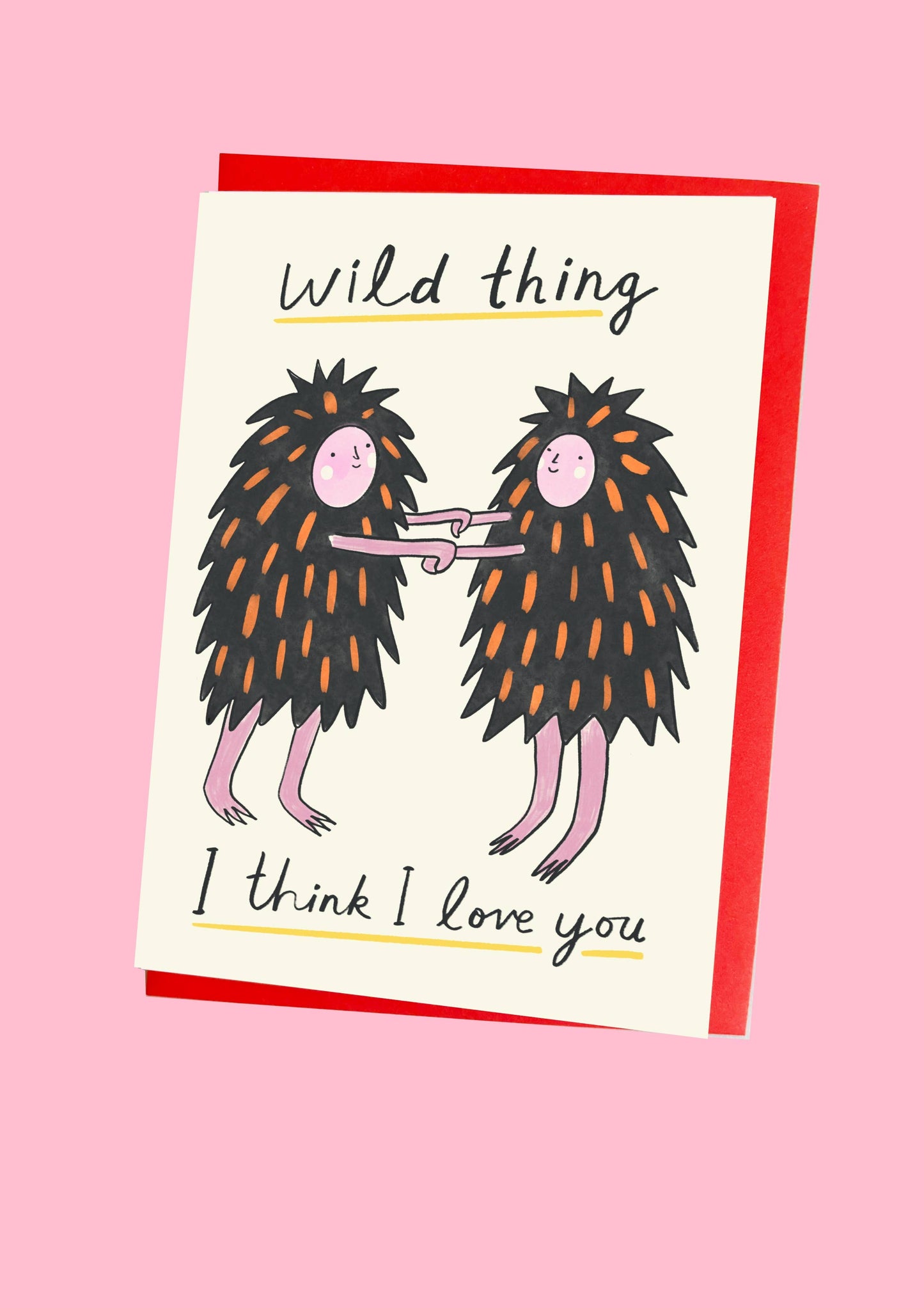 Wild Thing Love You Eco Greeting Card by Kitty Kenda