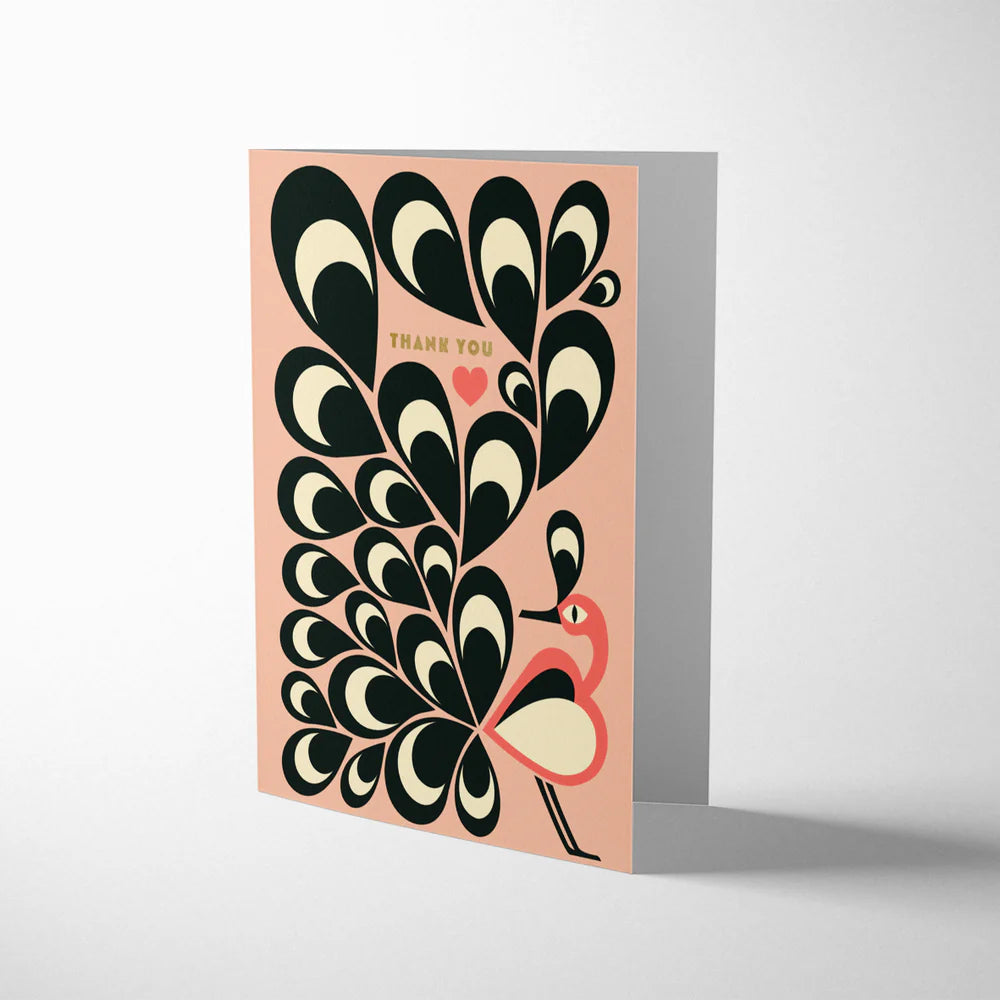 Bureau Alice Feather Bird Card and Cream Envelope