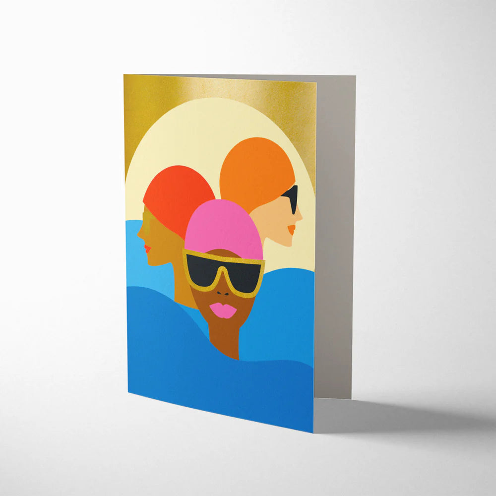 Bureau Alice Swimmers Card and Cream Envelope