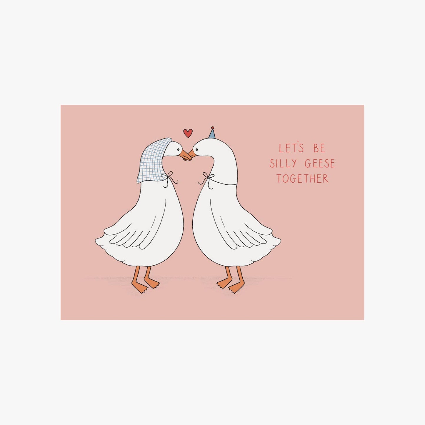 Eco-friendly Silly Geese Card with Kraft Envelope