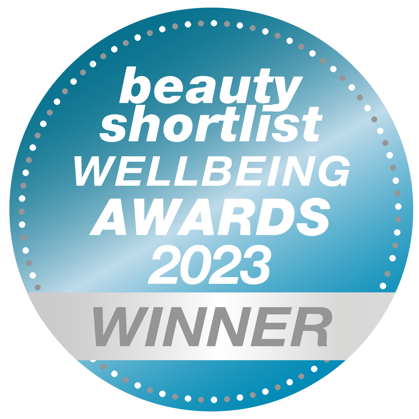 Beauty Shortlist Wellbeing Awards 2023 Winner.
