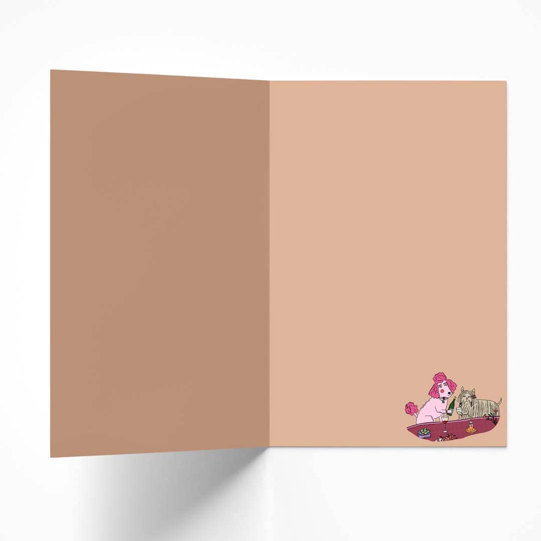 Let's drink wine and talk shit card
