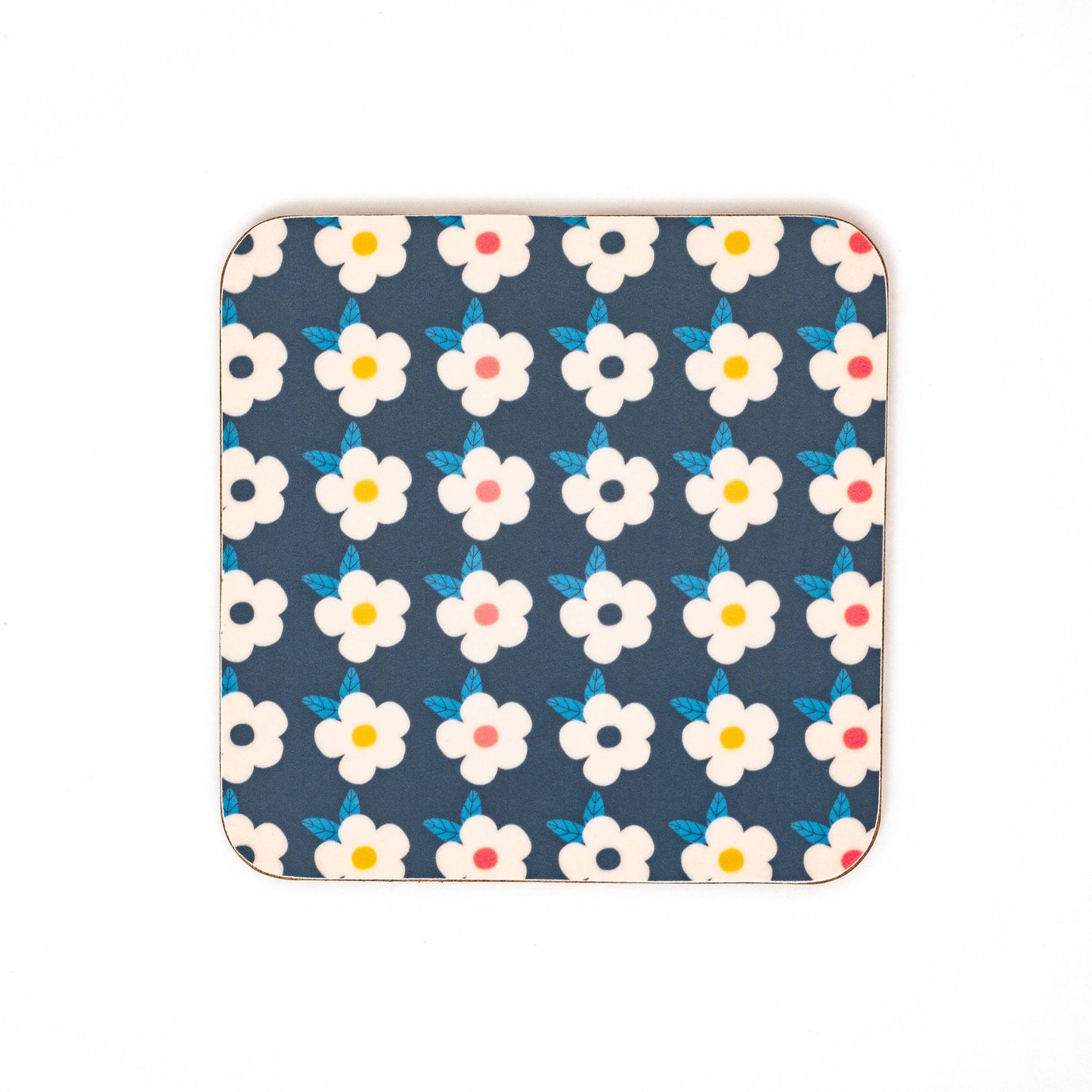 Mixed Set of Four Retro Floral Coasters