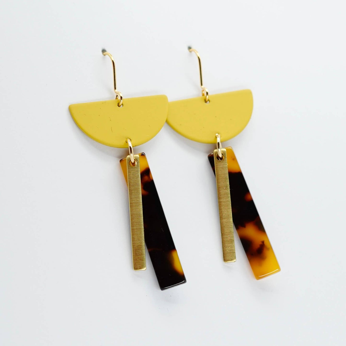 Mustard and Tortoiseshell Earrings