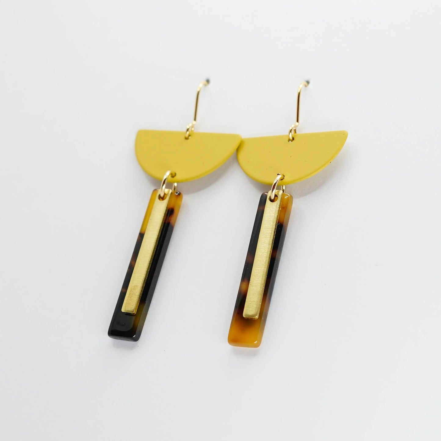 Mustard and Tortoiseshell Earrings