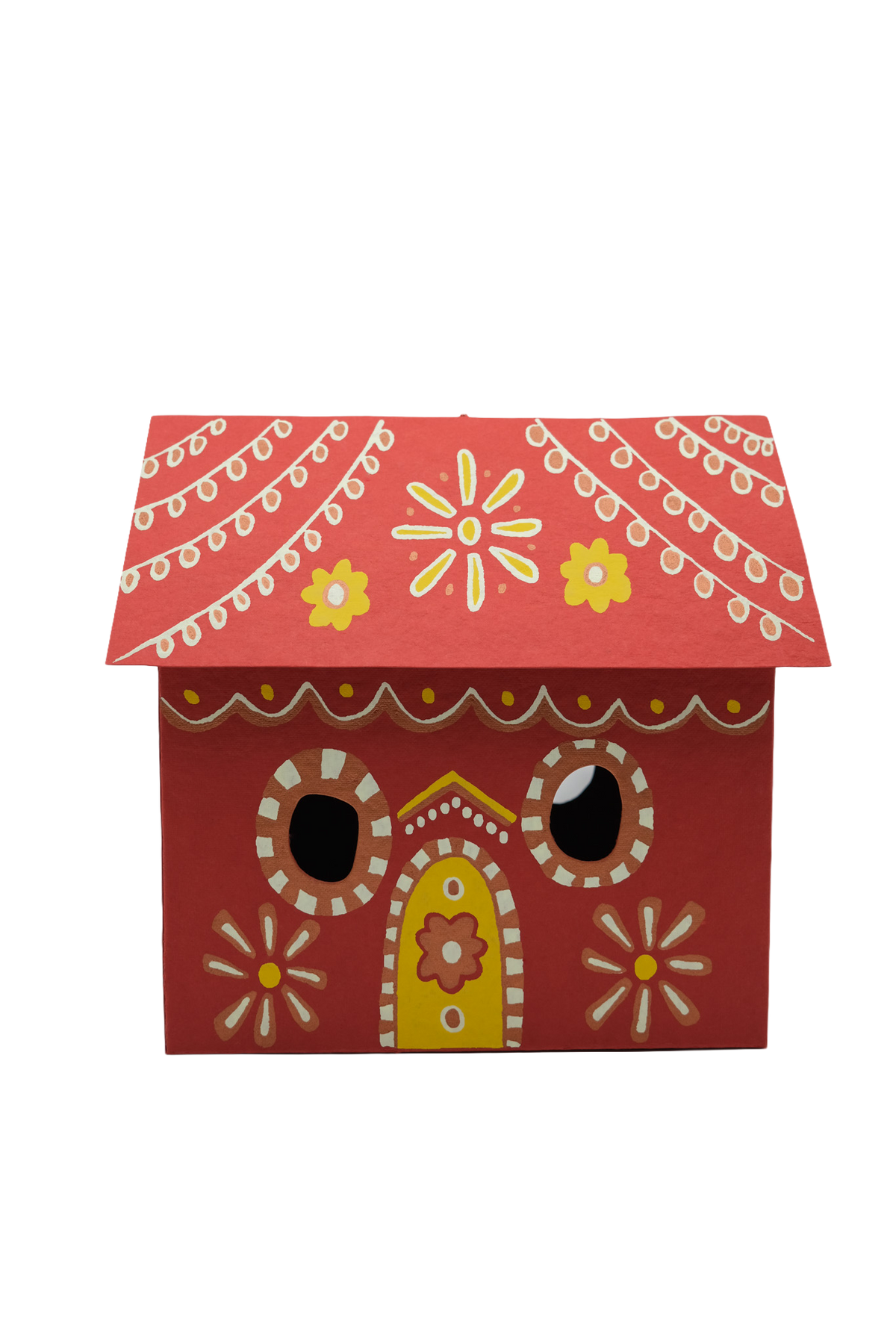 Large Scottish bothy recycled paper decoration with cotton hanging loop