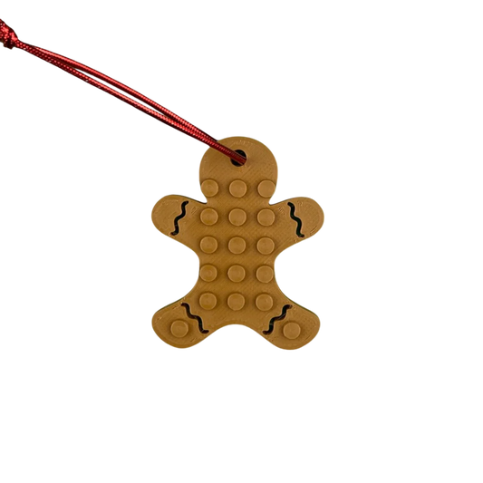 Eco tiny brick compatible Gingerbread Christmas decoration