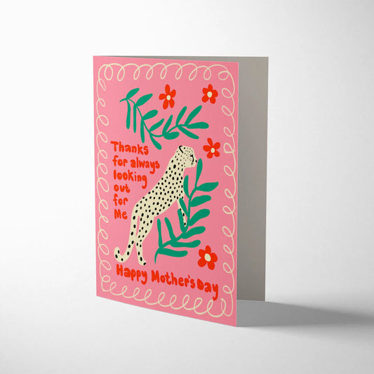 Emma Cooter Looking Out For Me Mum Card with Aqua Green Envelope