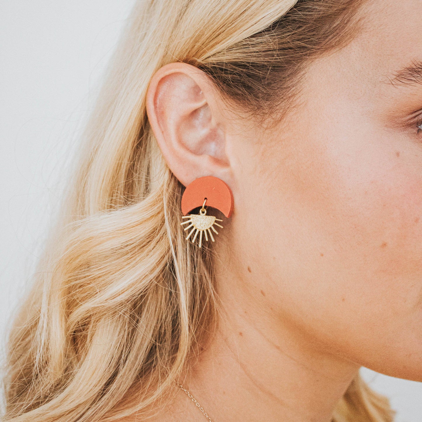 Sunset Earrings in Mustard