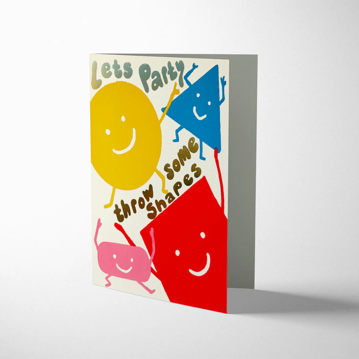 Joyful Happy Shapes Kids Greeting Card – Letterpress Printed by 1973