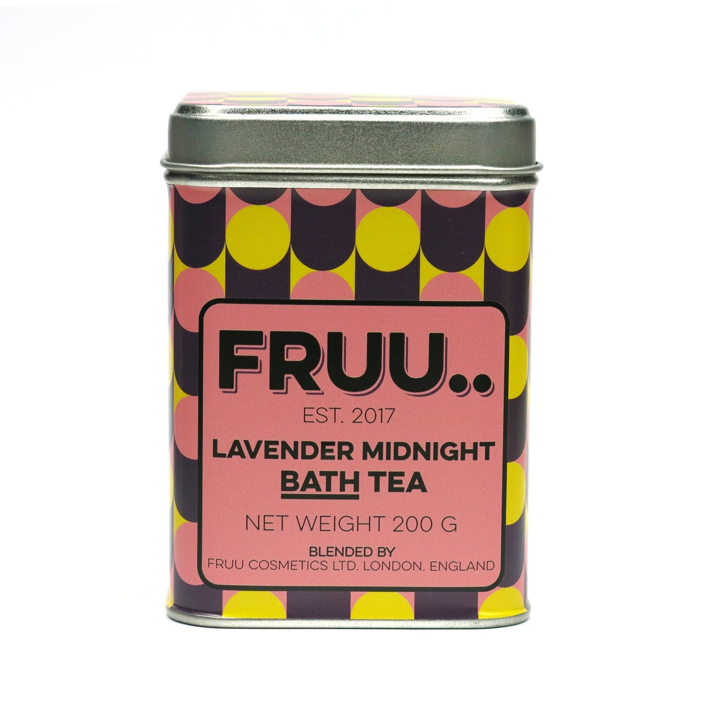 Handmade natural lavender bath tea ingredients in a jar
