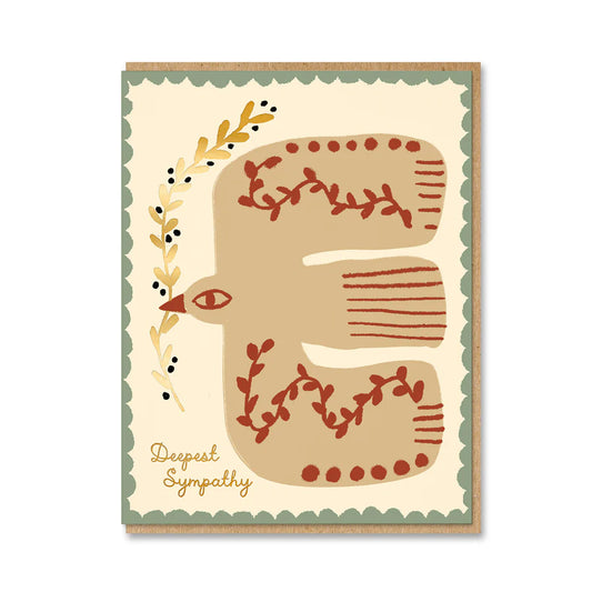 Detail of the sustainably sourced card and Kraft envelope