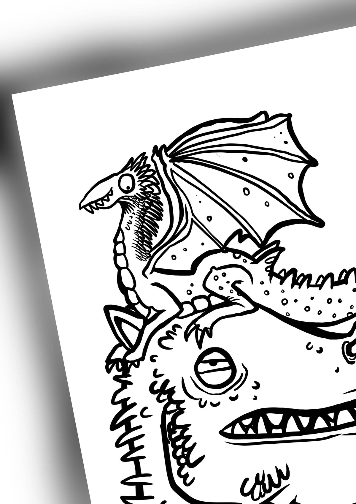 Back cover of Dragons! A5 Colouring Book