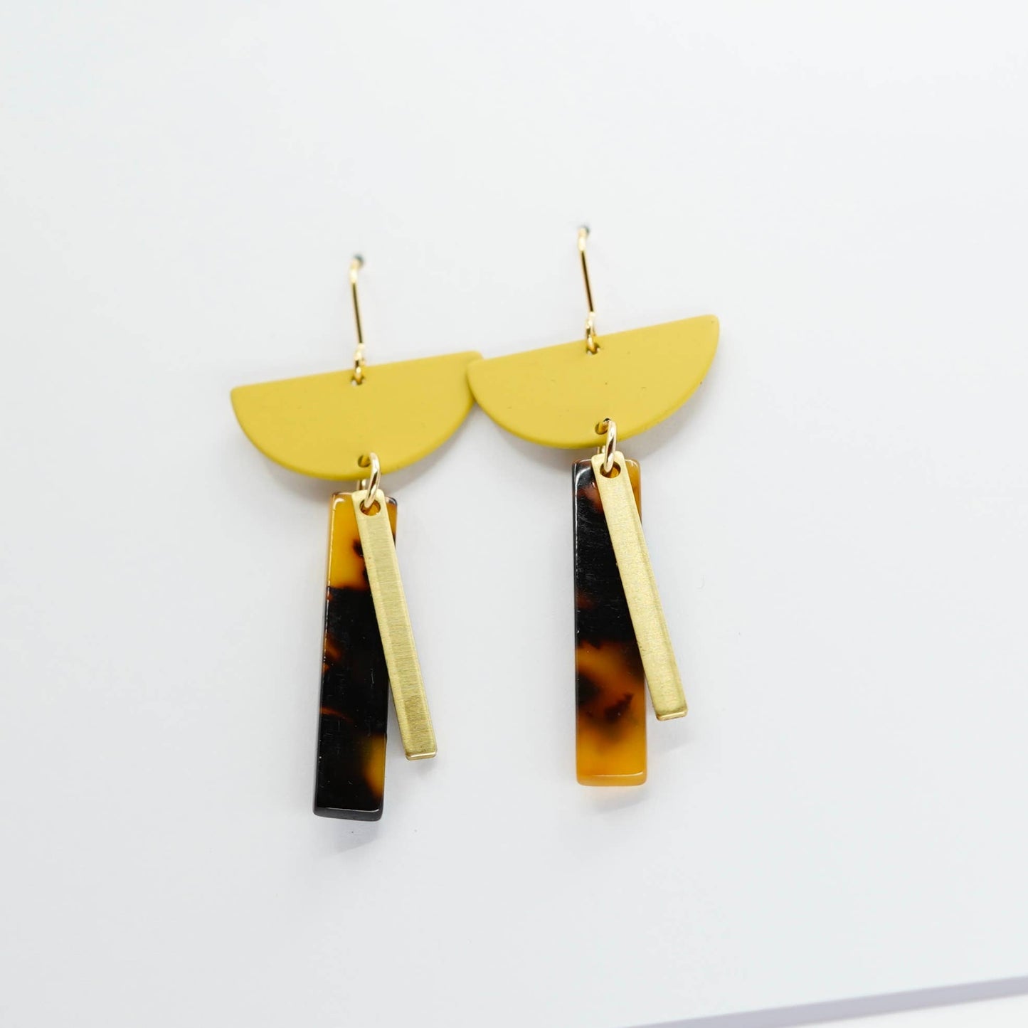 Mustard and Tortoiseshell Earrings