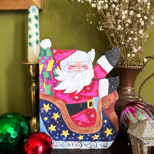 Eco-friendly Vintage Christmas Card with Envelope