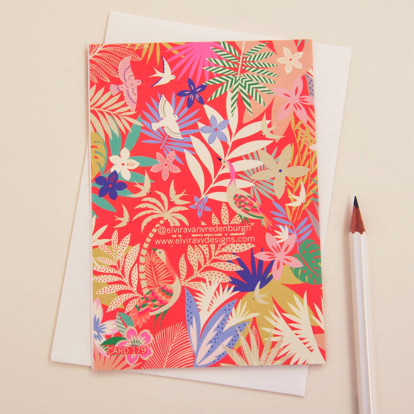 40th Birthday Card with Cream Envelope and Biodegradable Wrap