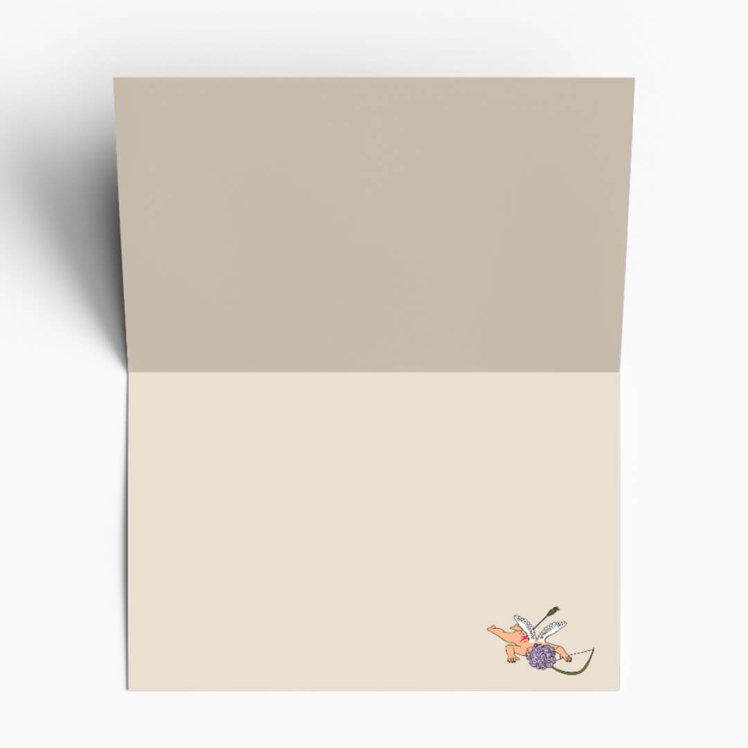 Shit. Cupid! Valentine's Card Blank Inside with Kraft Envelope