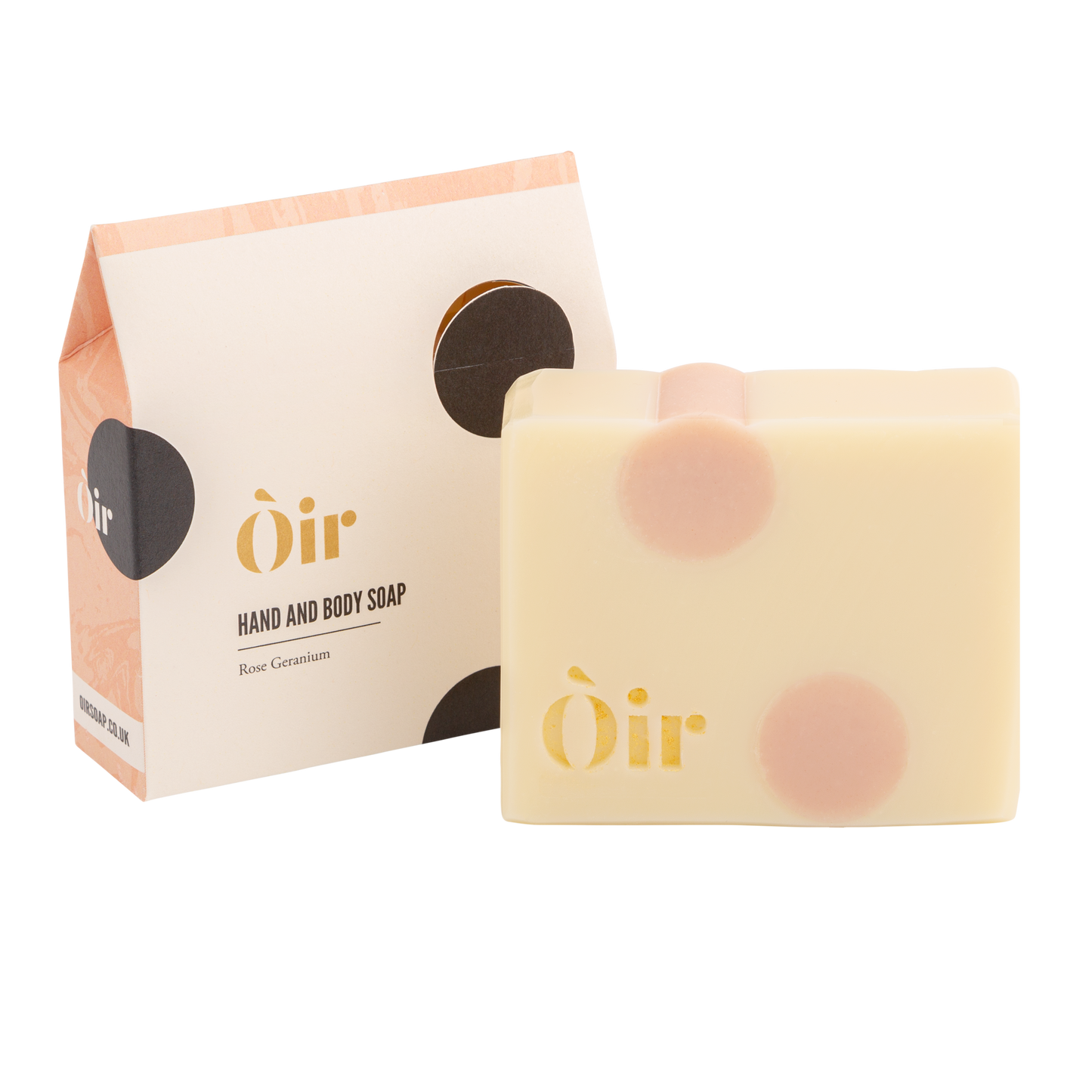 Sustainable Oir Rose Geranium soap, a delightful floral aroma