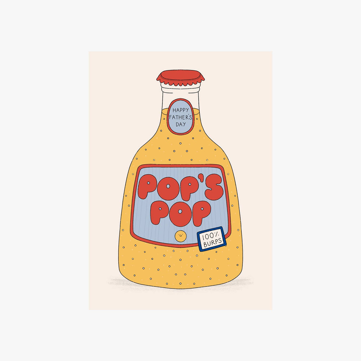 Illustrated Pop’s Pop Father’s Day greetings card by Hollie Fuller, UK‑made eco‑friendly design