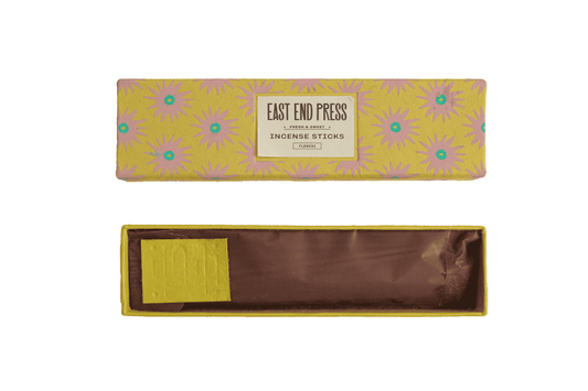 Purify your space with the soothing aroma of Flowers, a fresh and light scent with notes of lemongrass. Each box contains fifty sticks, which are made from sustainably sourced wood and entirely natural essential oils. The incense is low smoking, and has a burn time of thirty minutes.
Includes: 50 natural incense sticks in every pack