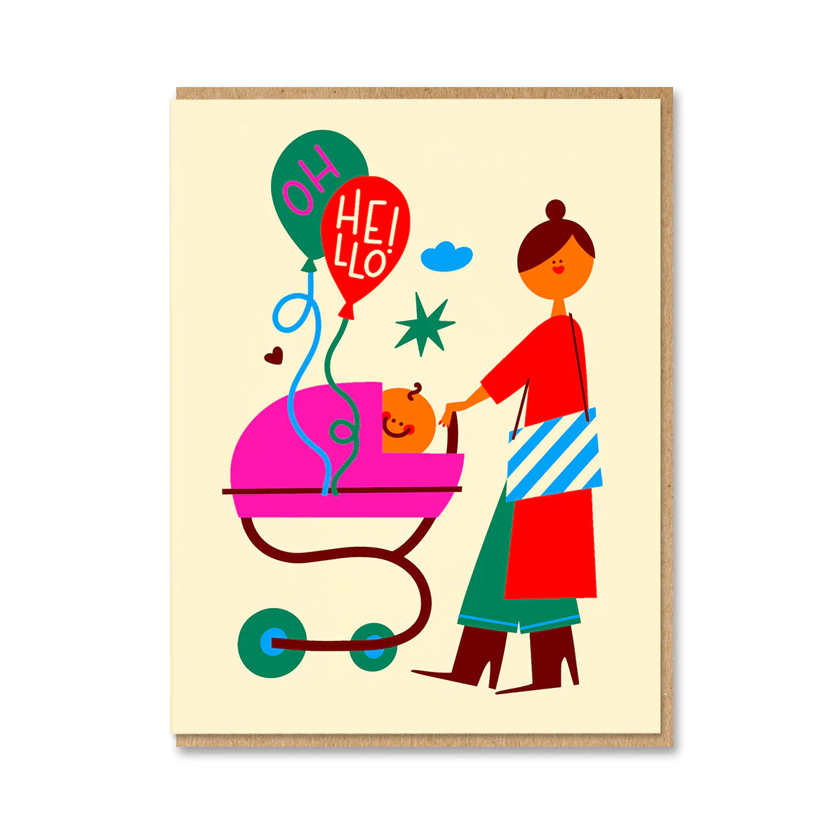 Buggy Baby Card by Flip & Lu