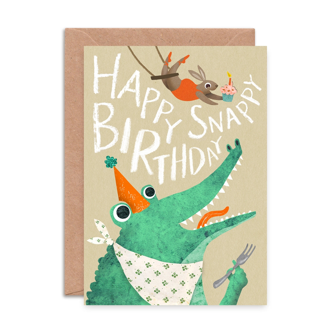 Set of six assorted circus animal greeting cards by Emily Nash, printed on sustainably certified matte card with recycled kraft envelopes, in a cardboard gift box.