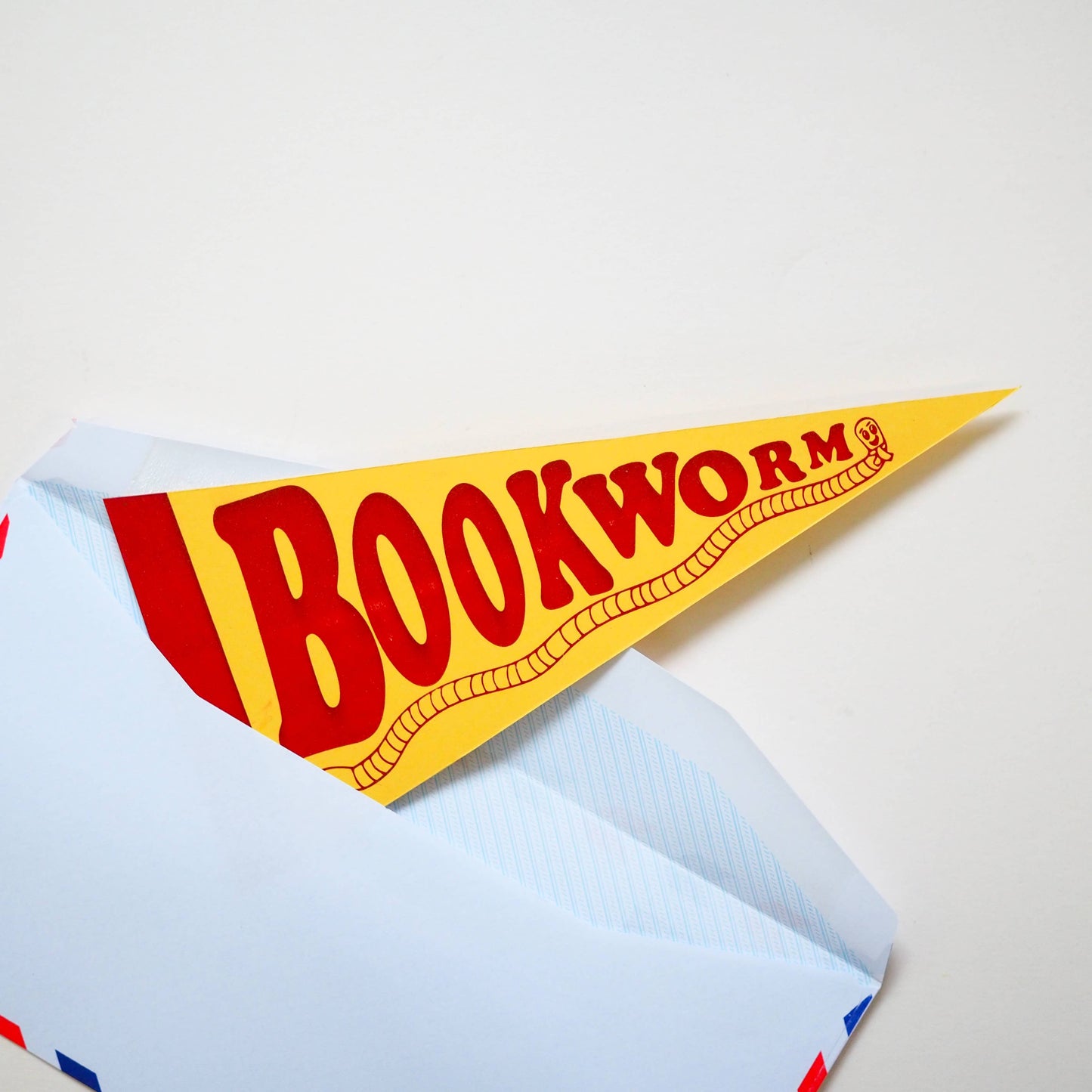 Bookworm pennant card