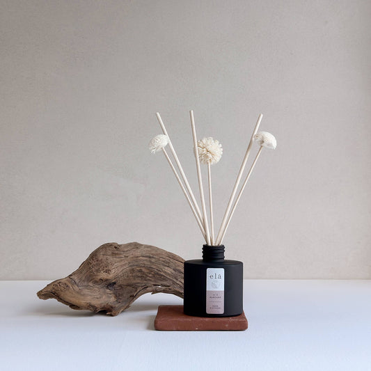 Nurture No 2 Pom Pom Diffuser with sustainably sourced Sola Wood pom poms and essential oils blend fragrance