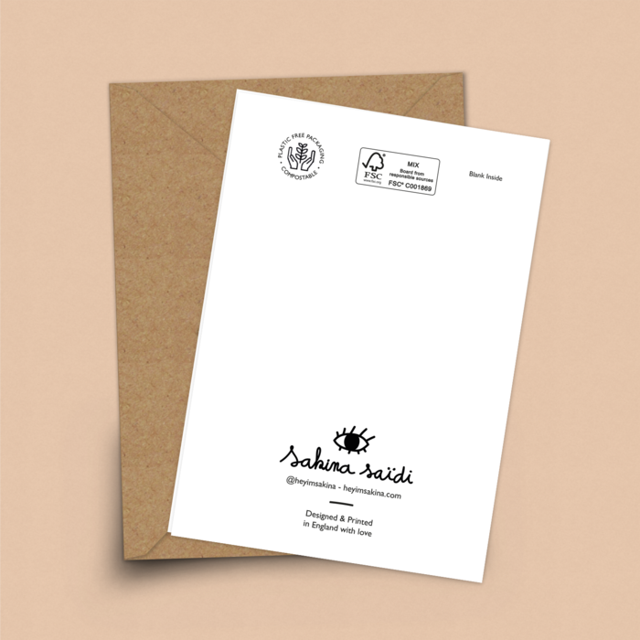 Eco-Friendly 'You Are My Cup of Tea' Card with Biodegradable Sleeve