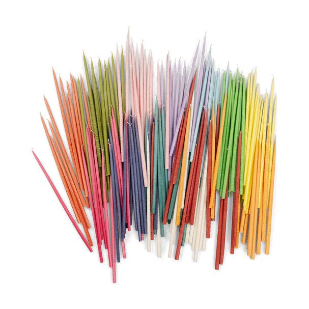 British Colour Standard Thin Taper Candles Guardsman Red, 25cm tall, eco-friendly, fair trade, drip-free, slender candles pack of 12.