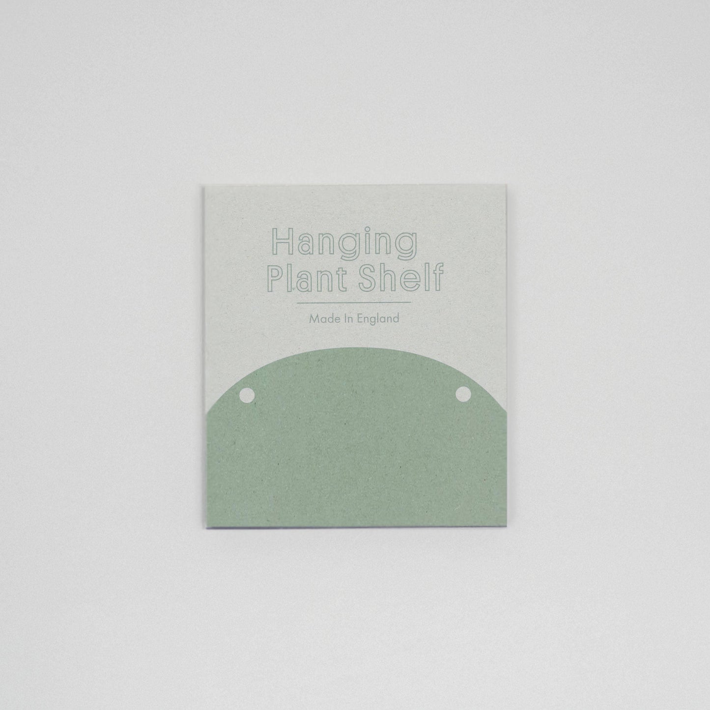 The Hanging plant shelf comes flat packed in certified sustainable card packaging. The product is made in England.