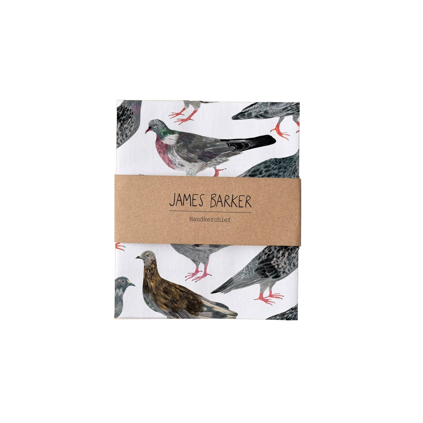Uniquely illustrated pigeons dance across this delightful handkerchief pocket square in a fun repeat pattern. 35x35cm. Designed and made in the UK.