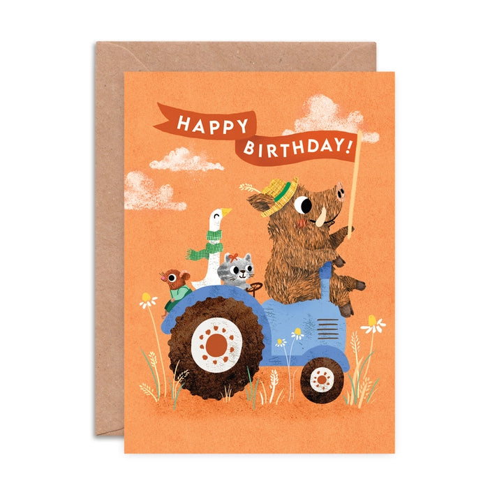 Join the birthday bash with this multipack featuring vibrant animal illustrations, cruising to the celebration in style!
Pack of 6 Illustrated greeting card by Emily Nash Illustration, presented in a cardboard box.