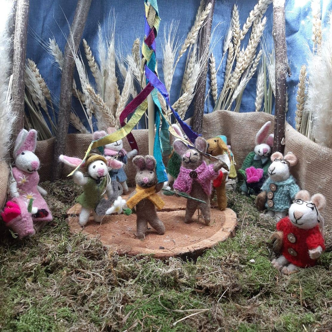 Handmade Felt Blossom the Bunny Easter Decoration