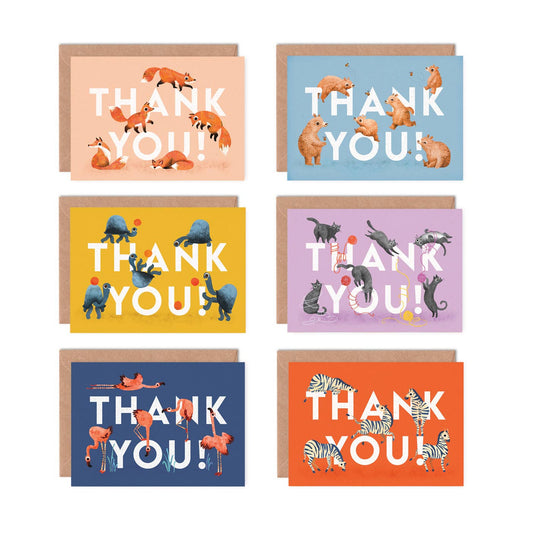 Thank You Animals Multipack Greeting Cards