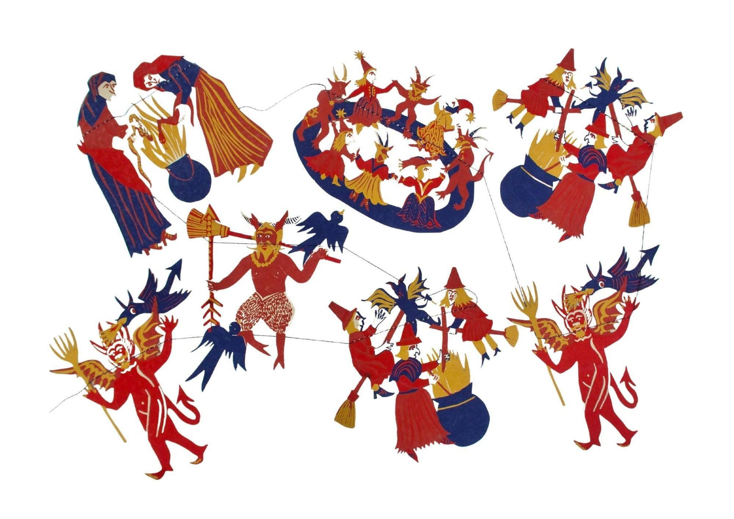 Witchy medieval themed recycled paper garland