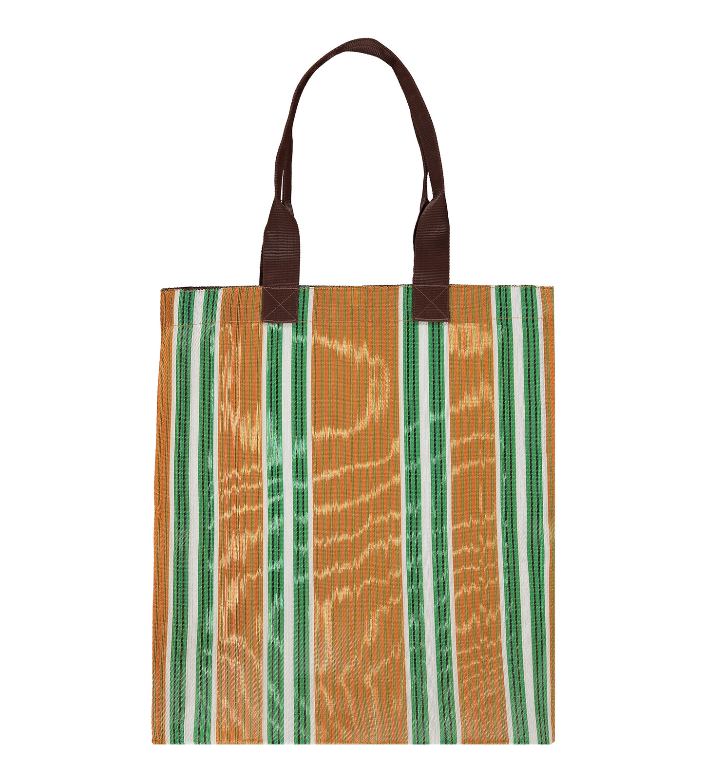 Vibrant Spanish Orange Recycled Woven Market Shopper Bag