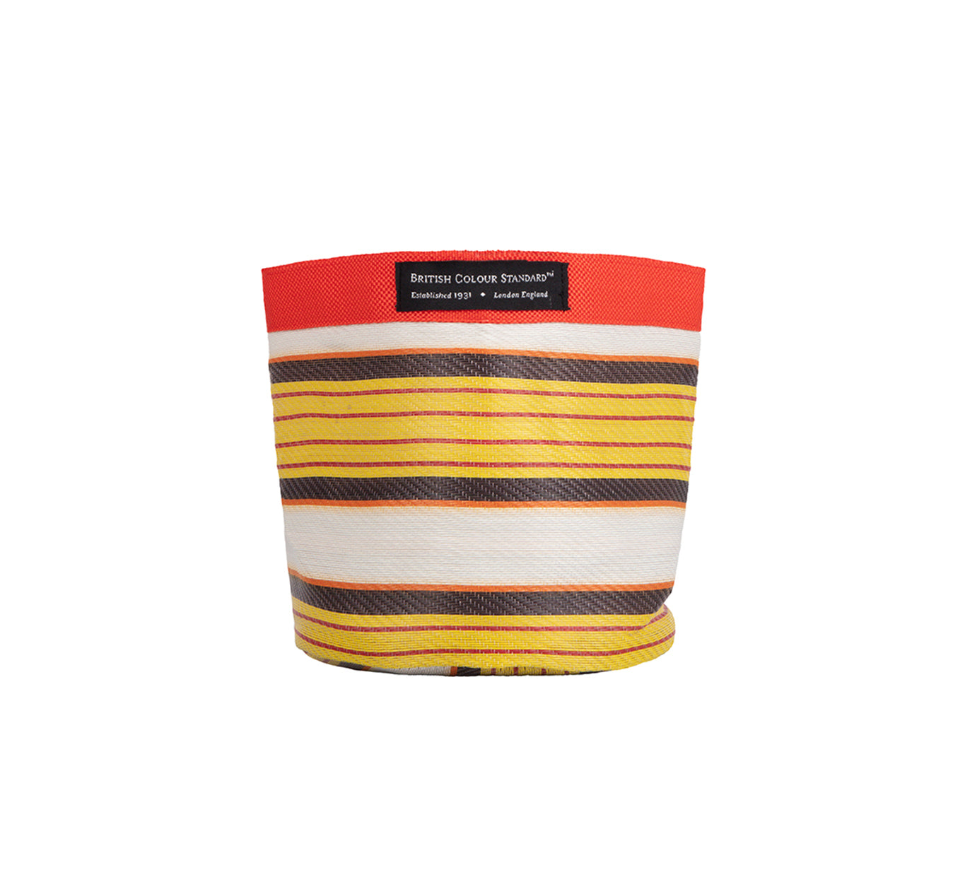 Woven Plant Pot Cover - Medium - Tuscan Yellow, Pearl & Rose Beige